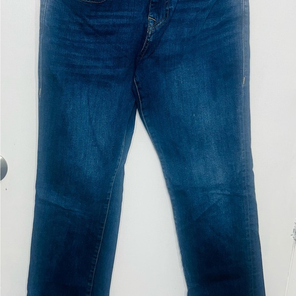 True Religion Ricky Relaxed Straight Jeans Sz 32 Button Pocket Flap American Y2K - Picture 2 of 5